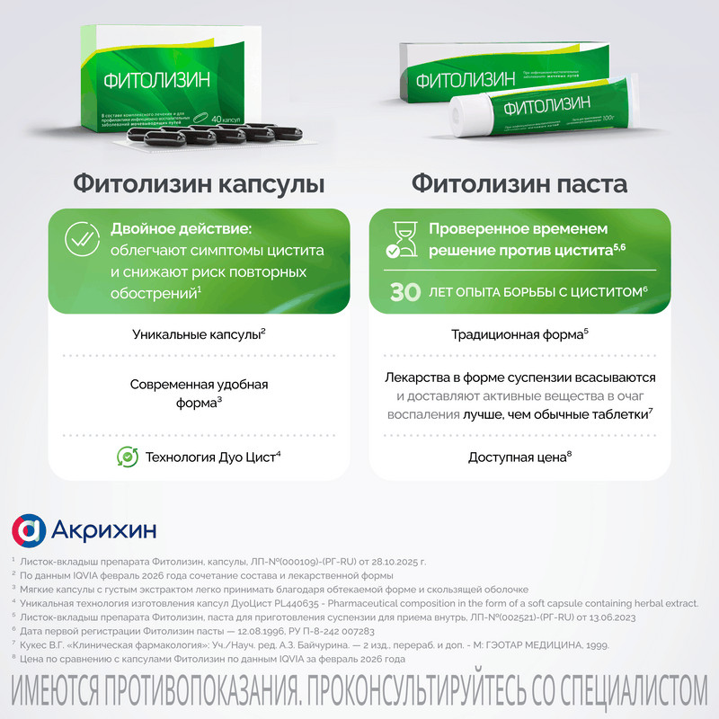 Фитолизин капсулы 40 шт