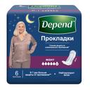 Depend Super Прокладки урологические ночные 6 шт