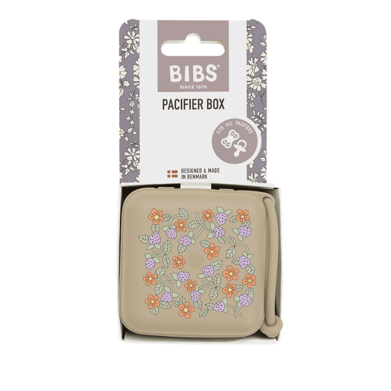 Bibs Контейнер для пустышки Strawberries-Vanilla