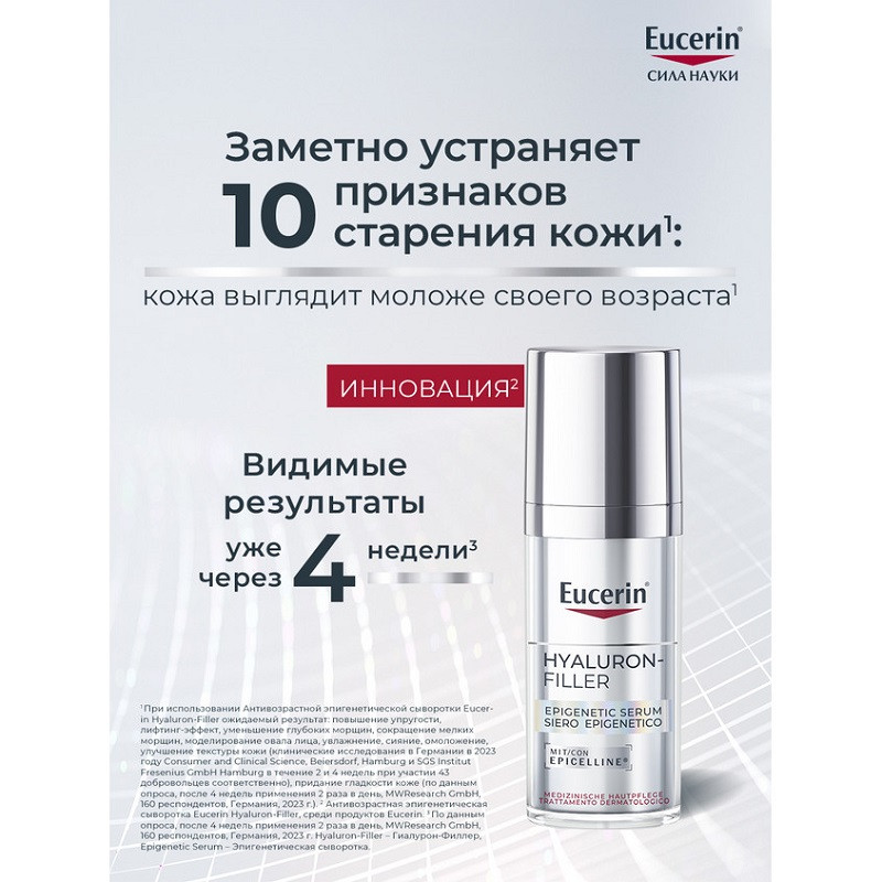 Eucerin Hyaluron-Filler Сыворотка антивозрастная эпигенетическая 30 мл