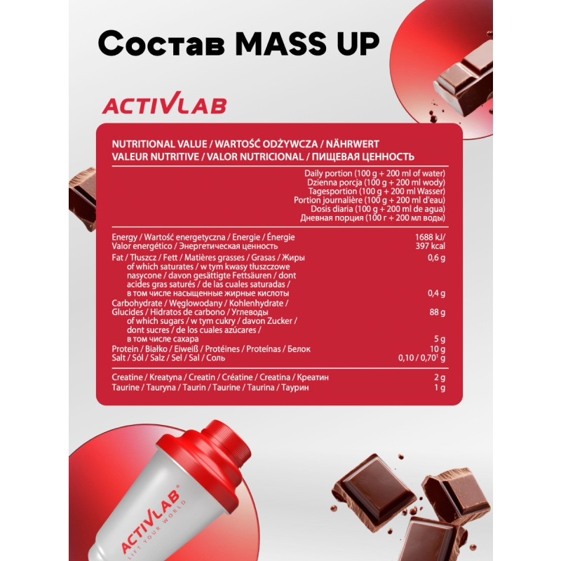 ActivLab Белково-углеводная смесь Шоколад 2000 г
