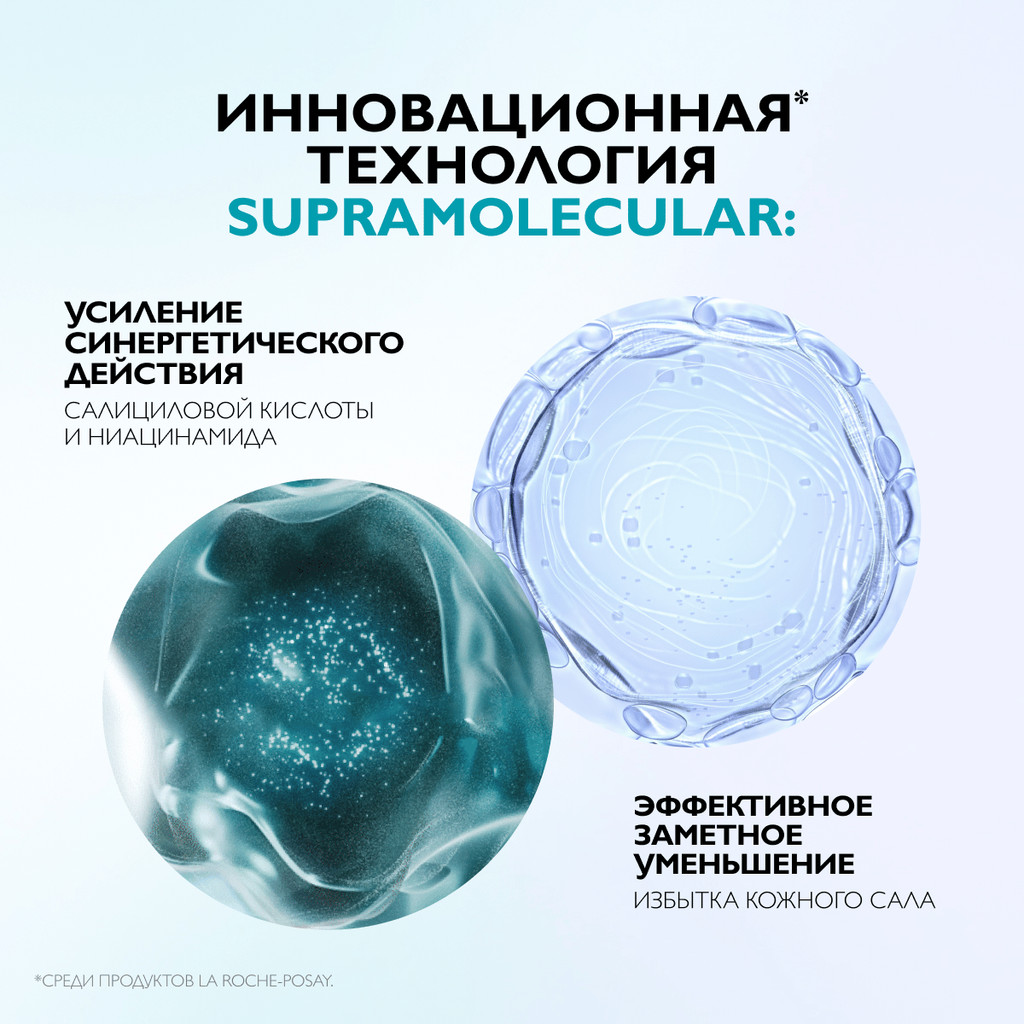 La Roche-Posay Effaclar Супрамолекулар Гель для сужения пор и матирования кожи 400 мл