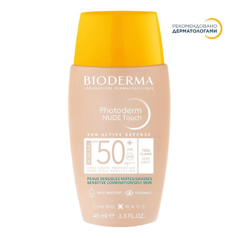 Bioderma Photoderm Флюид солнцезащитный SPF 50+ для жирной кожи Очень светлый тон 40 мл