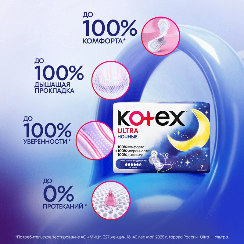 Kotex Ultra Night Прокладки гигиенические Ночные 7 шт