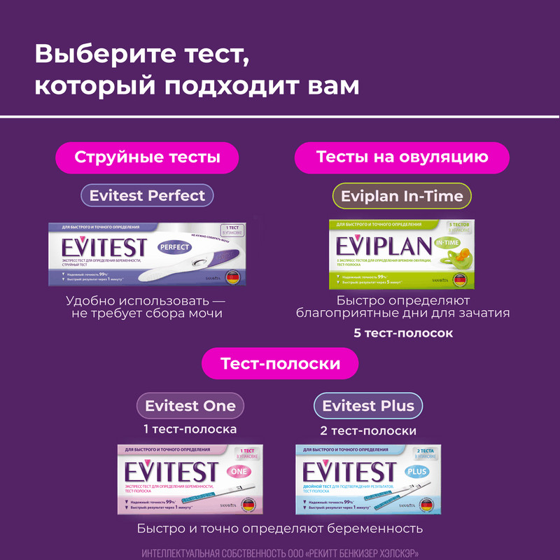Evitest Plus Тест на беременность тест-полоска 2 шт