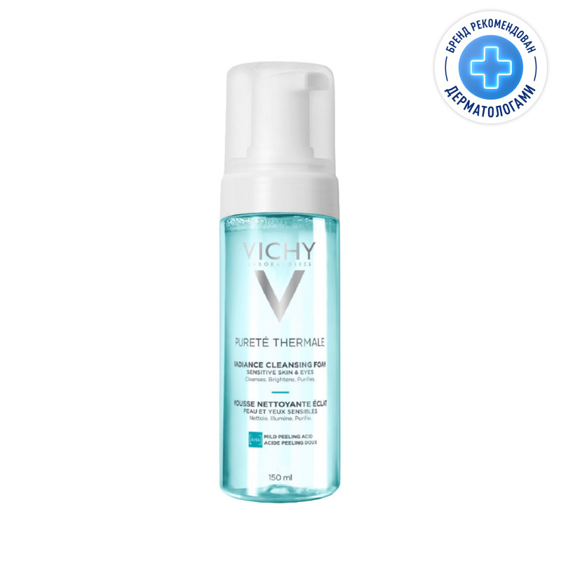 Vichy Purete Thermale Пенка очищающая для лица придающая сияние 150 мл