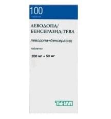 Леводопа Бенсеразид Тева 200мг 50мг 100