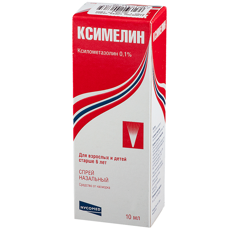 Ксимелин спрей назальный 1 мг/мл фл.10мл с доз.  по цене 0 руб в .